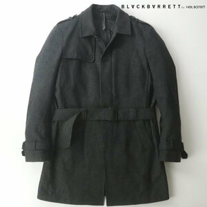 美品 BLACKBARRETT by NEIL BARRETT ブラックバレット ニールバレット ライトメルトン トレンチコート 3 JP:L【相場価格￥64,000-】