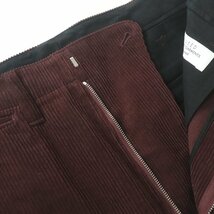 新品タグ付き 日本製 UNUSED アンユーズド UW0706 Corduroy pants コーデュロイワイドパンツ ボルドー 2 JP:M 【定価￥29,000-】_画像6