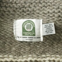 美品 カナダ製 CANADIAN SWEATER カナディアンセーター 肉厚 ノルディック柄 カウチンニットジャケット JP:M-L 【参考価格4万円】_画像7