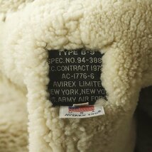 美品 USA製 AVIREX アヴィレックス B-3 羊革 シープスキン リアルムートン ボマージャケット ブラウン 38 JP:M【相場価格220,000-】-_画像6