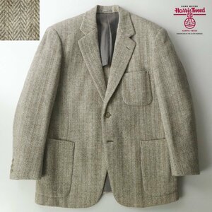 【80sヴィンテージ！ 】貴重 美品 Harris Tweed ハリスツイード ヘリンボーン テーラードジャケット ベージュ JP:L ブレザー -