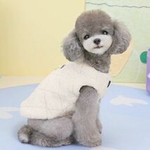 ピンクXLサイズ◆犬服 ベスト 防寒着 ボア ドッグウェア 裏起毛 アウター 小型犬用 ペットグッズ 新作 新品 冬 キルティング Dカン付き_画像8