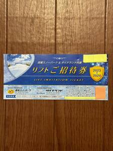 【即決価格】高鷲スノーパーク　ダイナランド　共通リフト券　高鷲ダイナ　1枚〜2枚