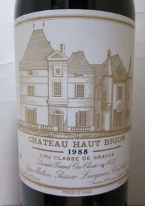  シャトー・オー・ブリオン 1988　CHATEAU HAUT BRION オーブリオン1988 赤 ワイン 正規品