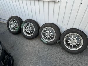 スタットレス 冬タイヤ 165/70R/14 4穴 PCD100 14インチ ホイール付き 中古タイヤ 大阪 引き取り大歓迎 軽 売り切り 16製