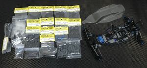 アソシ RC-10 B6 アンプ、モーター、サーボ、スペアパーツ付き （中古）ボン TRF TAMIYA タミヤ ミニッツ 