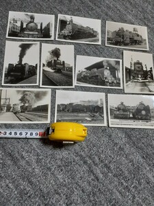 SL蒸気機関車　鉄道写真　モノクロ　１０枚　96 　C57 C11 C58等