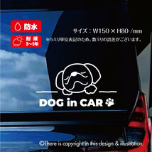 DOG IN CAR/ペキニーズ【カッティングステッカー】★手書きわんこ_画像2