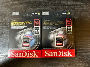 SanDisk（サンディスク）ExtremePRO SDXCカード UHS-I64GB SDSDXXU-064G 2枚セット