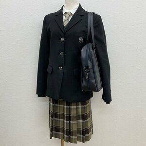 U85/S715(中古/箱)東京都 私立 京華女子高校 女子制服12点 /M/L/W66/ブレザー/セーター/ベスト/シャツ/スカート/ネクタイ/リボン/鞄/靴下/