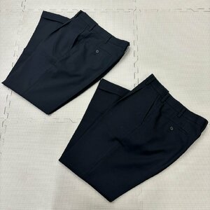 O341/L (中古) 男子制服 2点 /冬ズボン/夏ズボン/W76/TOMBOW MAX/冬用/夏用/黒/中学校/高校/制服/男子学生/標準型学生服/学生服