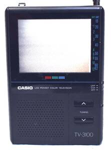 **CASIO 3.3 type LCD POCKET COLOR TELEVIISION analogue (TV-3100) electrification has confirmed, present condition goods ** postage (520 jpy )