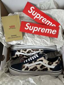 Supreme/Vans Leopard Old Skool Navy 28.5cm