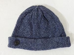 glamb gram reversible knit cap light navy Beanie hat 