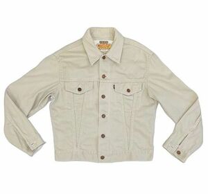 ビンテージ 60's 70's リーバイス LEVI'S SLIM FIT JACKETS スリムフィット ジャケット 3rd 557型 ビッグE 白ピケ 40-38位 [ta-0956]