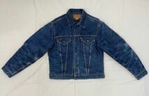 70's 米国製 ビンテージ リーバイス LEVI'S デニムジャケット 70505 -0317 4th ケアタグ ブランケット 着丈60 身幅58 46-44位 [ta-0950]_画像2