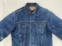 70's 米国製 ビンテージ リーバイス LEVI'S デニムジャケット 70505 -0317 4th ケアタグ ブランケット 着丈60 身幅58 46-44位 [ta-0950]_画像3