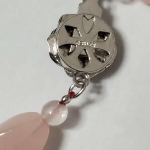 天然石 GSILVER刻印あり ネックレス ローズクォーツ 約2㎝ 48㎝ 美品 の画像6