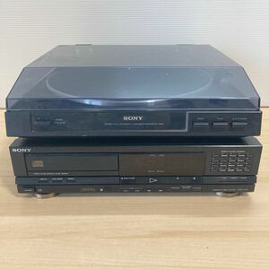 ソニー SONY CDプレーヤー CDP-V715/PS-V800 フォノイコライザー内臓フルオートベルトドライブレコードプレーヤー まとめてセット(6-3)