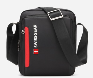 1円～ SwissGear メンズ ショルダーバッグ 新品 オックスフォード素材 大人気 ブランド 多機能 防水 耐久 抗菌 上質 質感 格安 通勤 通学