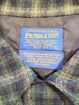 ペンドルトン PENDLETON 長袖シャツ バージンウール　メンズ 90s Lサイズ アメリカンビンテージ made in USA グレー　シャドウチェック_画像4