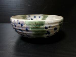 京焼 陶あん 中鉢 お鉢 とうあん 色絵つけ 清水焼 陶器 陶芸 器 鉢 おわん 茶碗 酒器 茶器 VINATGE JAPANESE TABLEWARE