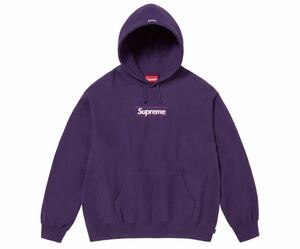 Supreme box logo hooded sweatshirt XL パープル　purple 新品未使用　オンライン購入　即完売　紫