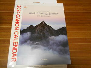 CANON キヤノン 令和6年 2024年 カレンダー World Heritage Journey 世界遺産を訪ねて 撮影 竹沢うるま 世界の風景 自然 写真 壁掛け 新品