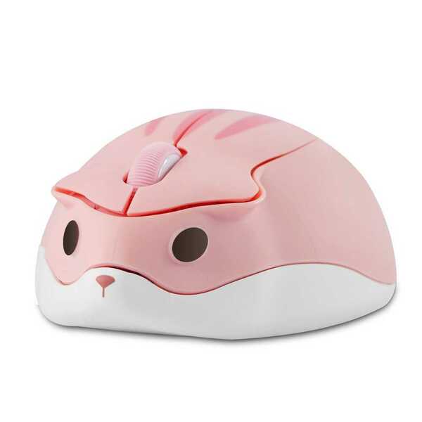 【ピンク】Chuyi 2.4g ワイヤレス光学式ハムスターマウス