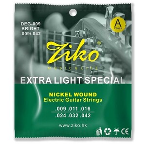 ZIKO エレキギター コーティング弦 09-42 1セット