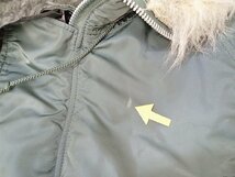 [12B-512-098-2] ALPHA INDUSTRIES アルファインダストリーズ N-3B フライトジャケット アウター 1615-573-8335 サイズM カーキ_画像4