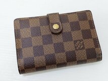 [15B-512-027] LOUIS VUITTON ルイヴィトン ポルトモネ・ビエ ヴィエノワ N61664 ダミエ 2つ折りがま口財布_画像1