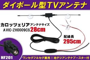 ダイポール アンテナ 地デジ ワンセグ フルセグ 12V 24V 対応 カロッツェリア carrozzeria 用 AVIC-ZH0009CS 用 HF201 端子 吸盤式