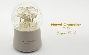 新品・未使用【Herve Chapelier】エルベシャプリエ　スノードーム2023　オルゴール付き