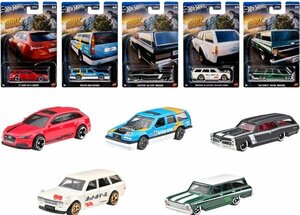 即決☆☆HOT WAGONS ５個セット Datsun Bluebird Wagon (510) 64 Chevy Nova Wagon Volvo 850 Estate、他　HOT WHEELS ホットウィール☆