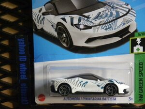 即決☆☆AUTOMOBILI PININFARINA BATTISTA HW GREEN SPEED　ホットウィール　Hot Wheels