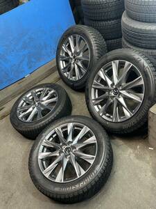 225/55R19 ブリザック DM-V3 CX-5 CX-8 等 マツダ CX-5 純正 7-19+45 5H114.3 スタッドレス 4本セット バリ山