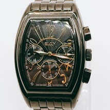 #30 ELGIN エルジン 腕時計 アナログ 3針 黒文字盤 ブラック基調 とけい トケイ アクセ ヴィンテージ アンティーク レトロ ゴージャス_画像1