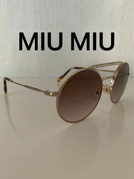 ミュウミュウ MIU MIU サングラス ラインストーン 