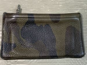 K615 【 CHROME HEARTS クロムハーツ ZPR CHNG PURSE CAMO ダガー ジップ チェンジパース 小銭入れ コインケース カーキ系 カモフラ 】