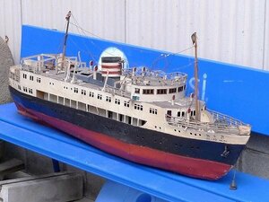 ▲22▲全長120cm　三菱重工業 日本郵船 【舞子丸】完成模型 関西汽船・自作模型・完成品