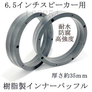 樹脂製インナーバッフル　35ｍｍ厚　6.5インチスピーカー用　耐水　防腐　高強度