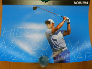 ★ Не продавать Nomura Securities Calendar 2024-Hideki Matsuyama-Hideki Matsuyama/Nomura/Golf/Masters/Poster/Collection