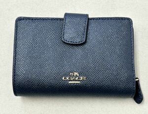 ◆即決◆ブランド◆コーチ COACH◆二つ折り財布 Ｌ字ファスナー パスケース付き ブラック★未使用品★全文を必ずお読みください◆