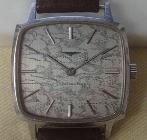 ◆メンズ腕時計◆ロンジン LONGINES★スクエア 4142 1 手巻き Cal.L847.4 グレー文字盤 ケース付き★動作品 美品★全文を必読ください◆