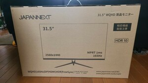 【新品 未使用】JAPANNEXT　ジャパンネクスト ゲーミングモニター [31.5型 /WQHD(2560×1440） JN-IPS3150WQHDR165【PS5 1440P 120HZ対応】