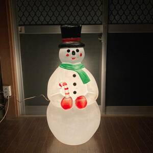 [ рабочее состояние подтверждено ] снеговик свет Vintage retro большой размер America рождественские огоньки солнечный ta снег ... american Vintage 