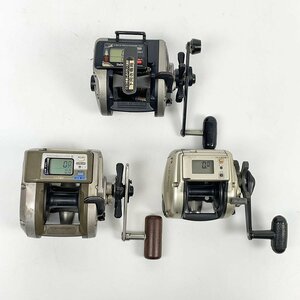 ジャンク品 船用リール 3点セット◆Daiwa ダイワ タナセンサー TANA SENSOR GS-35 下向き/X400/Shimano 小船 2000EV [R12416]