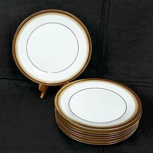 未使用品 Noritake ノリタケ DORAL MAJESTIC 4018 ディナープレート 8枚セット 約21cm 大皿 [U11583]