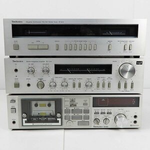 ジャンク扱い Technics/テクニクス アンプ チューナー カセットデッキ SU-V44 ST-S44 RS-M250 3点セット [X8218]